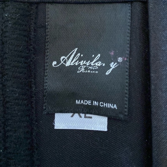 Alivila Y Corsette Boustiere Black Lace Up Satin Sexy Fancy Event Festival Sz XL - Picture 4 of 7